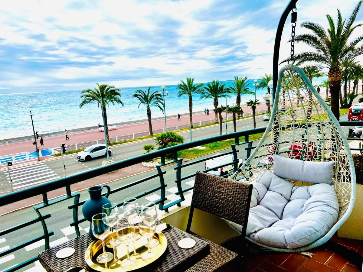 Endless Stunning Mediterranean Sea Views Promenade Des Anglais Nice Exteriör bild